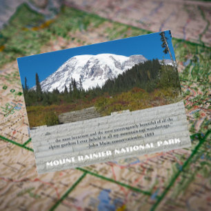 Rainiers nationalpark John Muir Quote Vykort