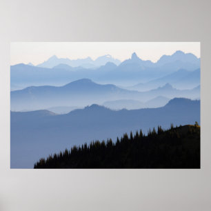 Rainiers nationalpark Kaskadberg Poster