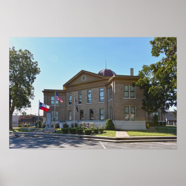 Rains County, Texas, domstolshus Poster (Framsidan)