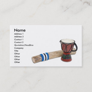 RainstickDrum namn, adress 1, adress 2, Cont… Visitkort