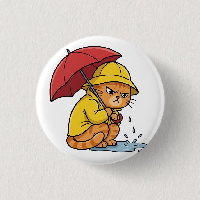 Rainy Cat Mood Button Knapp (Framsida)