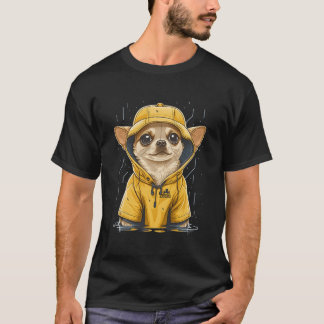 Rainy Chihuahua In A Rain Cape T Shirt