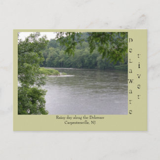 Rainy Day Along-floden Delaware Vykort
