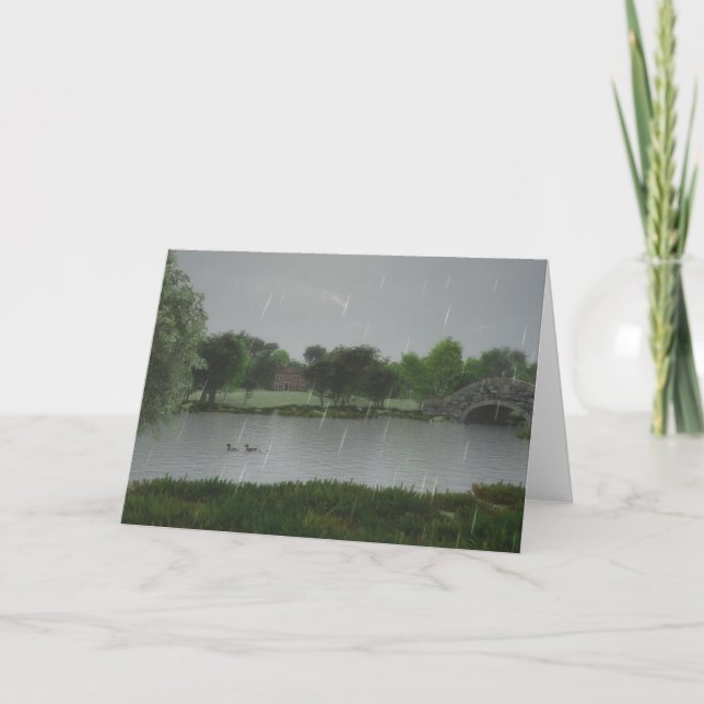 Rainy Day at the Sjö Greeting Card Kort (Framsida)