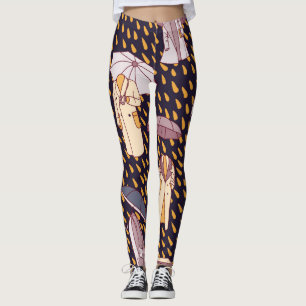 Rainy Day Äventyr: Osynliga paraplyer Leggings