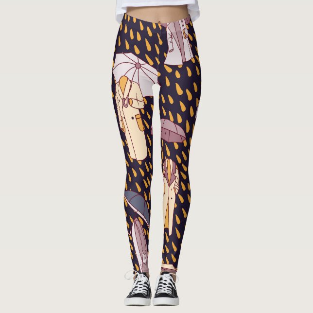 Rainy Day Äventyr: Osynliga paraplyer Leggings (Framsida)