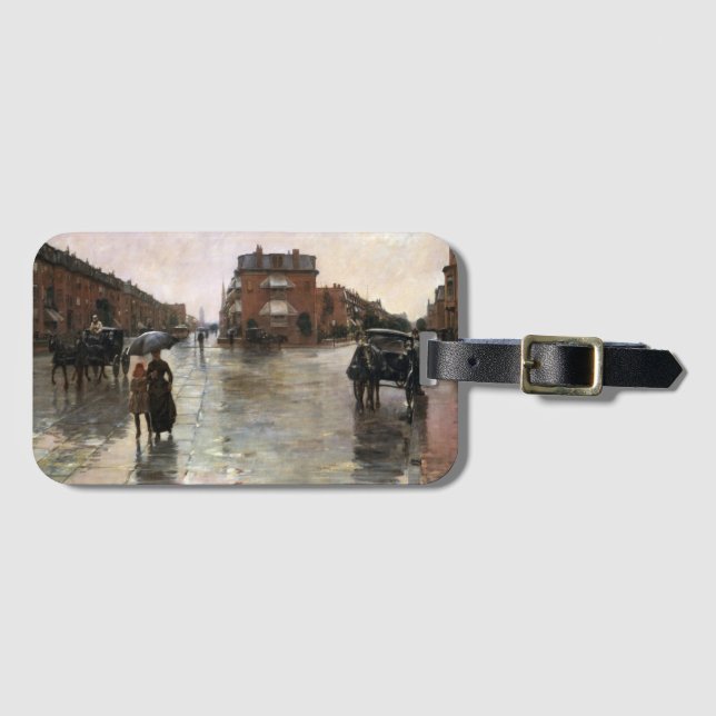Rainy Day, Boston av Frederick Childe Hassam Bagagebricka (Framsida horisontal)