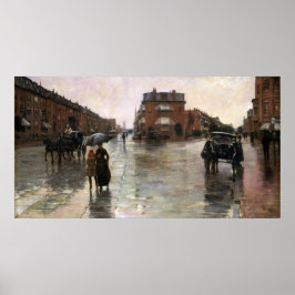 Rainy Day, Boston av Frederick Childe Hassam Poster