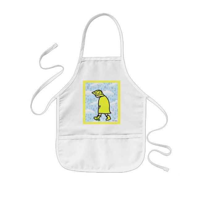 Rainy Day Boy Kids Apron Barnförkläde (Framsidan)