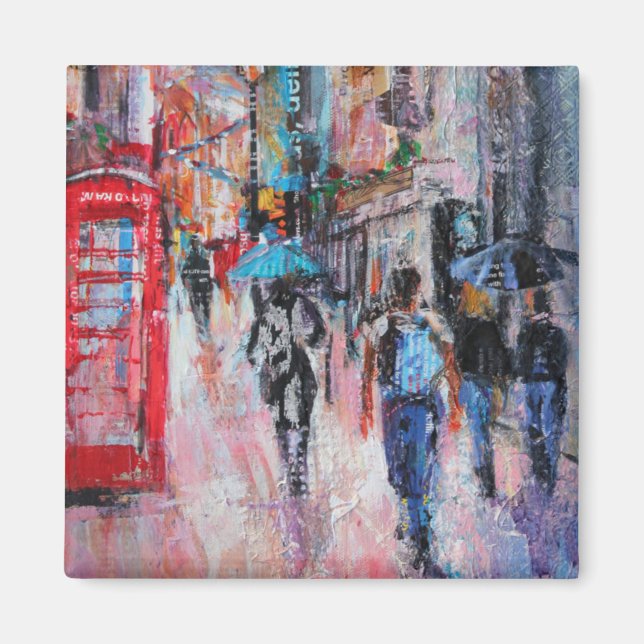 Rainy Day Carnaby Street Magnet (Framsidan)