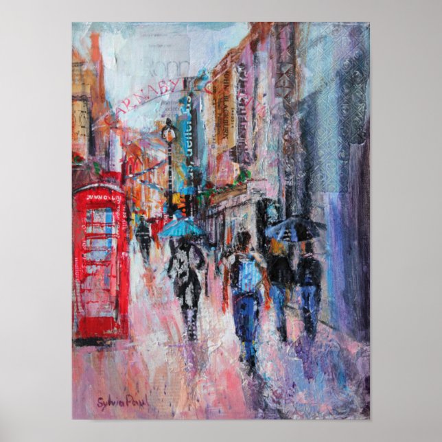 Rainy Day Carnaby Street Poster (Framsidan)