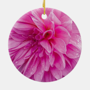 Rainy Day Dahlia Closeups Julgransprydnad Keramik
