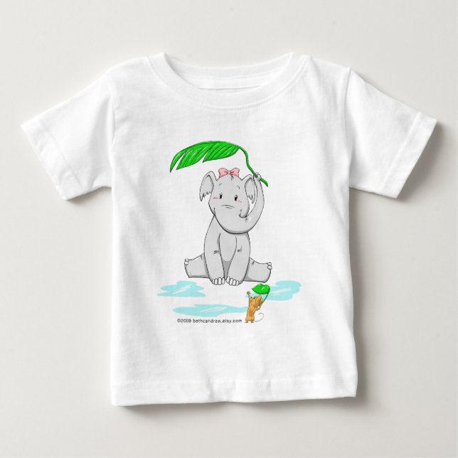Rainy Day Elephant T-shirt (Framsida)
