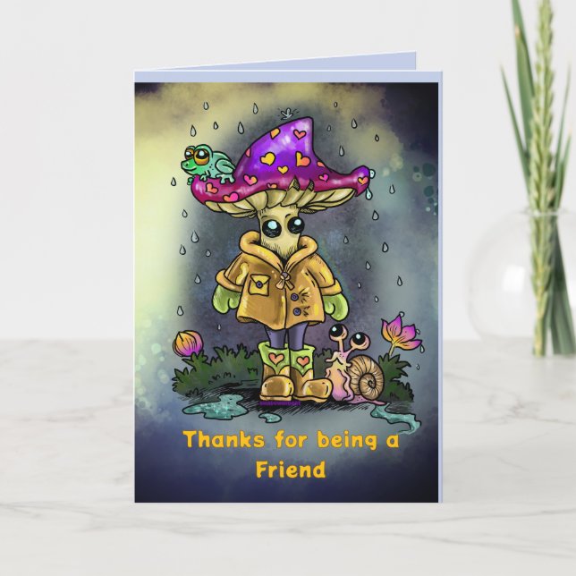 Rainy Day Friends Helgkort (Framsida)