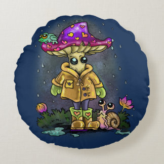 Rainy Day Friends Rund Kudde