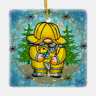 Rainy Day gnome Julgransprydnad Keramik
