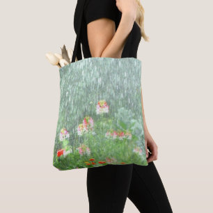 Rainy Day i Blomsterträdgården Tote Bag Tygkasse