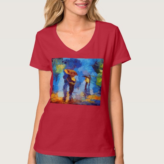 Rainy Day i Paris T Shirt (Framsida)