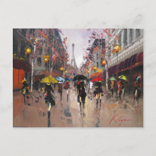 Rainy Day i Paris Vykort