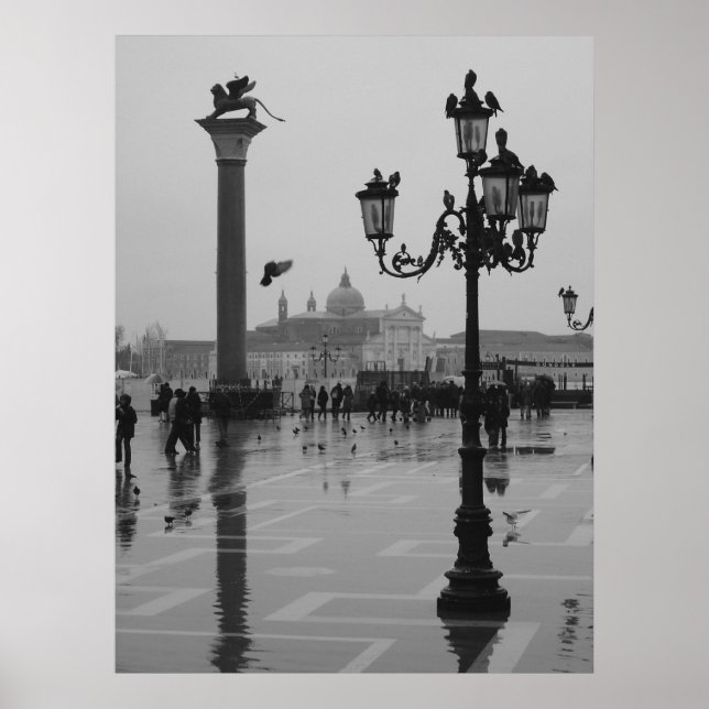 Rainy Day i Venedig Poster (Framsidan)