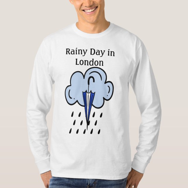 Rainy Day in London Umbrella & Rain T Shirt (Framsida)