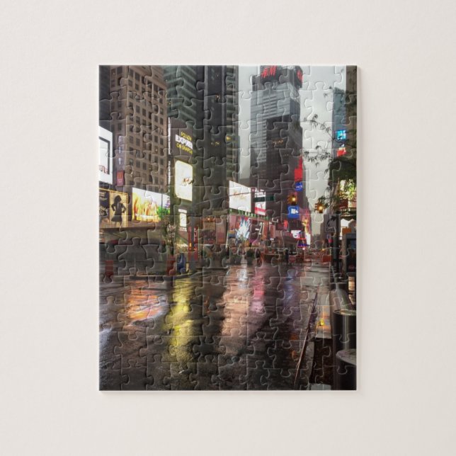 Rainy Day in Times Square NYC New York City Photo Pussel (Vertikal)