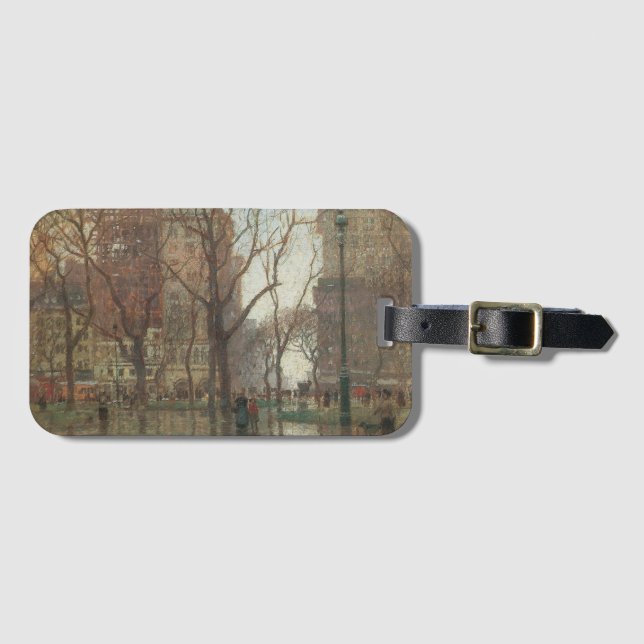 Rainy Day, Madison Square, New York, Paul Cornoyer Bagagebricka (Framsida horisontal)