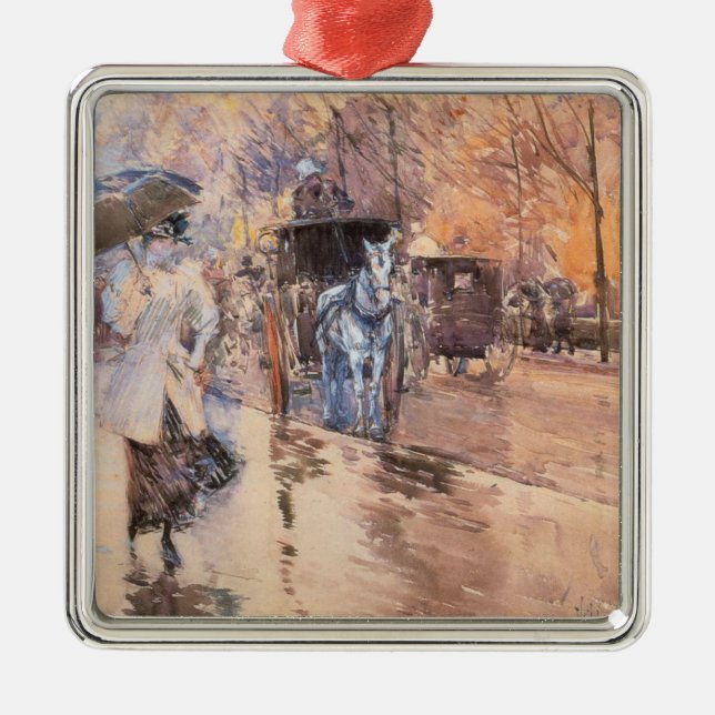 Rainy Day on Femte Avenue (New York City) Julgransprydnad Metall (Framsidan)