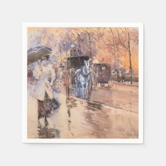 Rainy Day on Femte Avenue (New York City) Pappersservett (Framsidan)