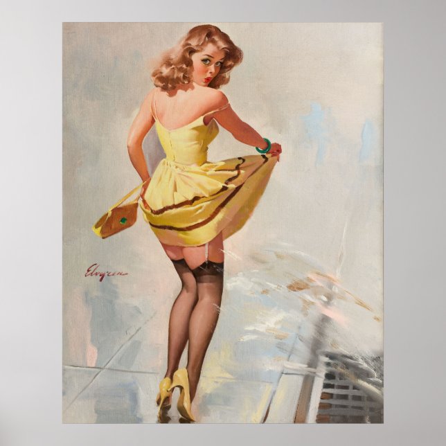 Rainy Day Pin-Up Girl Poster (Framsidan)