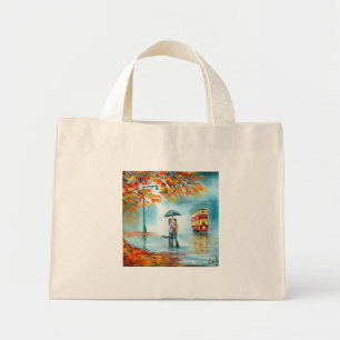 Rainy Day Red tram paraply-romantiskt par Mini Tygkasse
