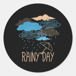 Rainy Day Runt Klistermärke