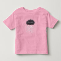 Rainy Day Thunder Cloud med Baby Namn Rosa