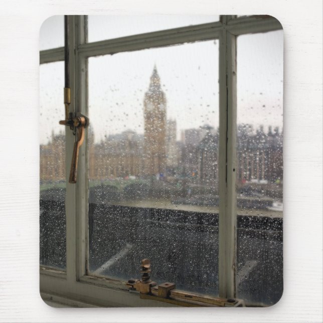 Rainy Day View on Big Ben - London Mouse Pad Musmatta (Framsidan)