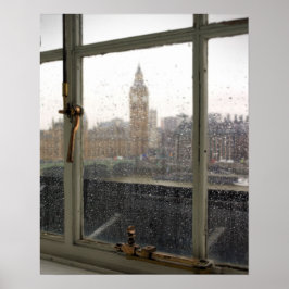 Rainy Day View on Big Ben - London Poster