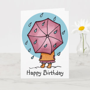 Rainy Days Birthday Personlig Kort