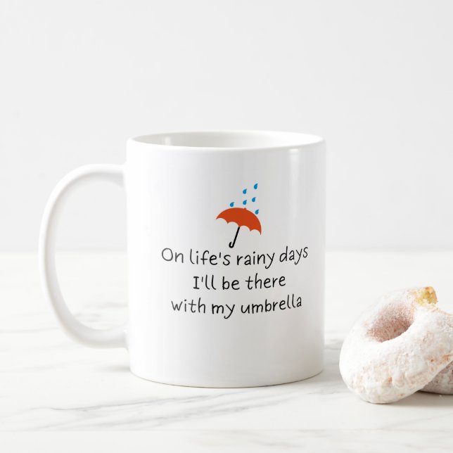 Rainy Days Funny Cute Romantic Quote Coffee Mugg (Med munk)