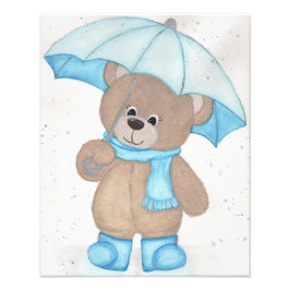 Rainy Daze Nalle Fototryck