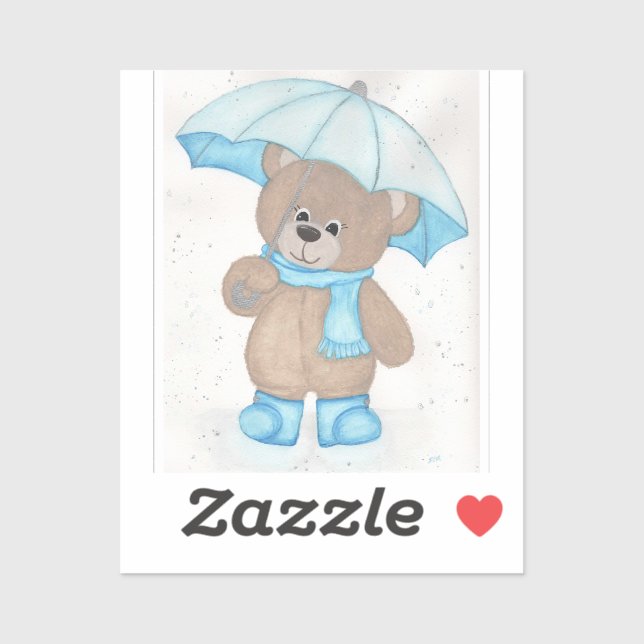 Rainy Daze Nalle Klistermärken (Ark)