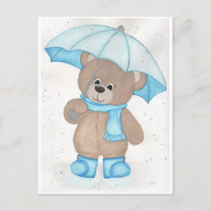 Rainy Daze Nalle Vykort