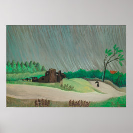 Rainy God morgon Henri Rousseau, Vintage Fine Art Poster