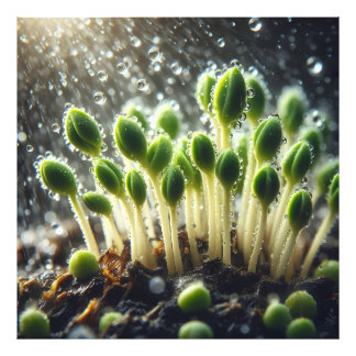 Rainy Growth - Fototryck