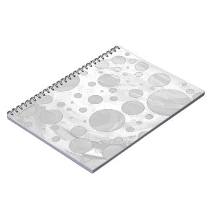 Rainy Himlar Grått Polka dots Anteckningsbok Med Spiral