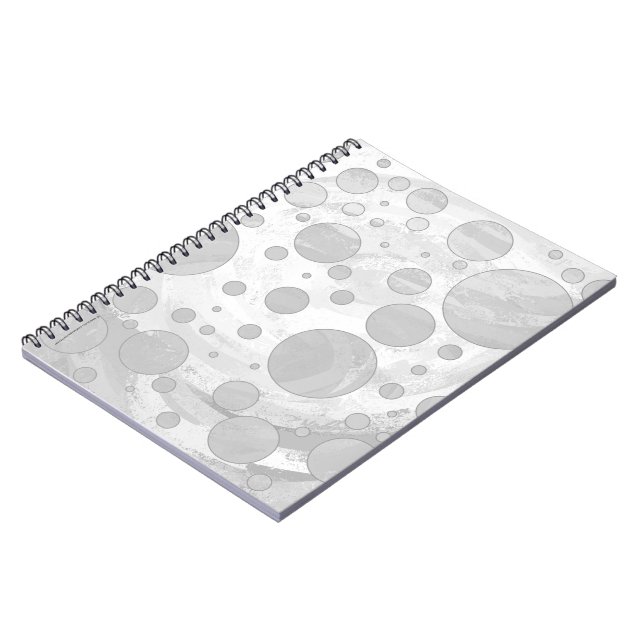Rainy Himlar Grått Polka dots Anteckningsbok Med Spiral (Vänstra Sidan)