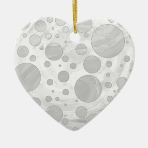 Rainy Himlar Grått Polka dots Julgransprydnad Keramik