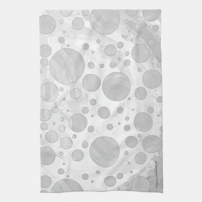 Rainy Himlar Grått Polka dots Kökshandduk (Vertikal)