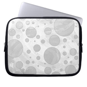 Rainy Himlar Grått Polka dots Laptop Fodral