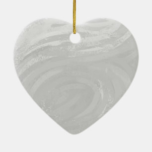 Rainy Himlar Grått Swirl Julgransprydnad Keramik