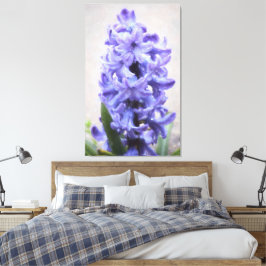 Rainy Lila Hyacinth Wrapped Canvas