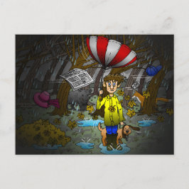 Rainy och Windy Day Helg Vykort